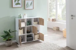 Sideboard weiß Eiche Sonoma Nachbildung B/H/T: ca. 89x91x29 cm