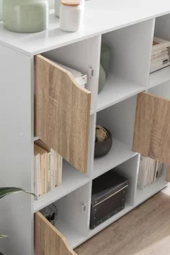 Sideboard weiß Eiche Sonoma Nachbildung B/H/T: ca. 89x91x29 cm