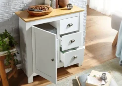 Sideboard weiß natur B/H/T: ca. 79x81x35 cm