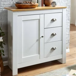 Sideboard weiß natur B/H/T: ca. 79x81x35 cm