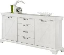 Sideboard weiß Pinie Nachbildung B/H/T: ca. 178x96x48 cm