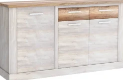 Sideboard weiß Pinie Nachbildung Eiche Antik Nachbildung B/H/T: ca. 172x90x41 cm