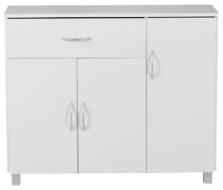 Sideboard weiß silber B/H/T: ca. 90x75x30 cm