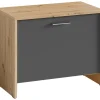 Sitzbank BEN Eiche Nachbildung anthrazit B/H/T: ca. 60x48x35 cm