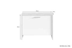 Sitzbank BEN Eiche Nachbildung anthrazit B/H/T: ca. 60x48x35 cm