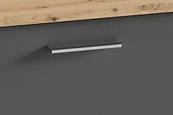 Sitzbank BEN Eiche Nachbildung anthrazit B/H/T: ca. 60x48x35 cm