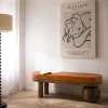 Sitzbank braun Mango Leder B/H/T: ca. 140x47x40 cm