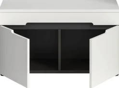 Sitzbank Canu basaltgrau Nachbildung weiß B/H/T: ca. 80x45x37 cm