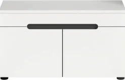 Sitzbank Canu basaltgrau Nachbildung weiß B/H/T: ca. 80x45x37 cm