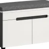 Sitzbank Canu basaltgrau Nachbildung weiß B/H/T: ca. 80x45x37 cm