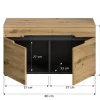 Sitzbank CANU edles Basaltgrau Nachbildung Eiche Artisan Nachbildung B/H/T: ca. 80x45x37 cm