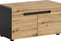 Sitzbank CANU edles Basaltgrau Nachbildung Eiche Artisan Nachbildung B/H/T: ca. 80x45x37 cm