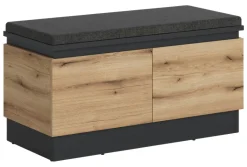 Sitzbank Corte Eiche Evoke Coast Nachbildung anthrazit B/H/T: ca. 101x54x45 cm