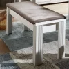 Sitzbank Jasmin braun Eiche Artisan Nachbildung weiß Pinie Nachbildung B/H/T: ca. 126x48x41 cm
