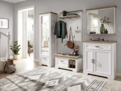 Sitzbank Jasmin Pinie Nachbildung Eiche Artisan Nachbildung B/H/T: ca. 93x49x41 cm