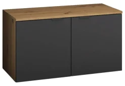 Sitzbank Lagos Eiche Artisan Nachbildung anthrazit B/H/T: ca. 80x45x38 cm
