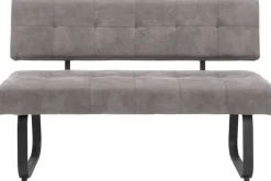 Sitzbank Luise I grau Microfaser B/H/T: ca. 140x90x64 cm