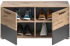 Sitzbank Mason Nox Oak Nachbildung dunkelgrau B/H/T: ca. 90x45x37 cm