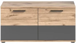 Sitzbank Mason Nox Oak Nachbildung dunkelgrau B/H/T: ca. 90x45x37 cm