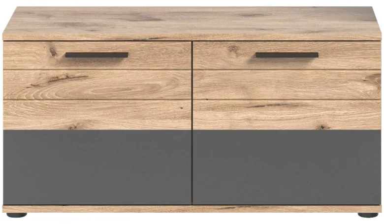 Sitzbank Mason Nox Oak Nachbildung dunkelgrau B/H/T: ca. 90x45x37 cm