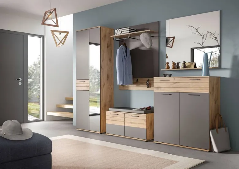 Sitzbank Mason Nox Oak Nachbildung dunkelgrau B/H/T: ca. 90x45x37 cm