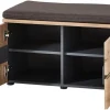 Sitzbank Memphis Eiche Artisan Nachbildung Graphit B/H/T: ca. 80x49x38 cm