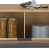 Sitzbank Milan Eiche Artisan Nachbildung grau B/H/T: ca. 85x48x38 cm