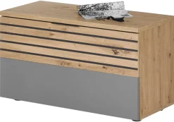 Sitzbank Milan Eiche Artisan Nachbildung grau B/H/T: ca. 85x48x38 cm