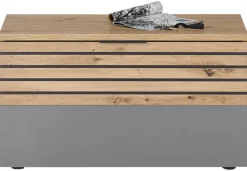 Sitzbank Milan Eiche Artisan Nachbildung grau B/H/T: ca. 85x48x38 cm