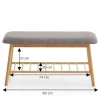 Sitzbank natur grau B/H/T: ca. 90x45x34 cm