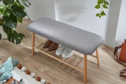 Sitzbank natur grau B/H/T: ca. 90x45x34 cm