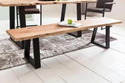 Sitzbank natur schwarz B/H/T: ca. 160x45x40 cm