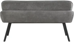 Sitzbank RICO schwarz grau Stoff Metall B/H/T: ca. 140x90x62 cm