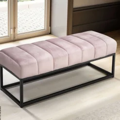 Sitzbank rosa Polyester B/H/T: ca. 108x40x40 cm