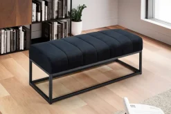 Sitzbank schwarz Polyester B/H/T: ca. 108x40x40 cm