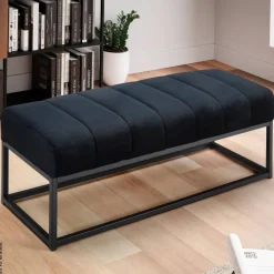 Sitzbank schwarz Polyester B/H/T: ca. 108x40x40 cm