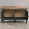 Sitzbank Stanton tannengrün Eiche Evoke Coast Nachbildung B/H/T: ca. 77x48x39 cm