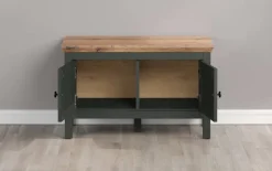 Sitzbank Stanton tannengrün Eiche Evoke Coast Nachbildung B/H/T: ca. 77x48x39 cm