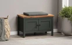Sitzbank Stanton tannengrün Eiche Evoke Coast Nachbildung B/H/T: ca. 77x48x39 cm