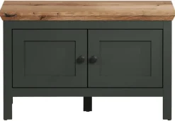 Sitzbank Stanton tannengrün Eiche Evoke Coast Nachbildung B/H/T: ca. 77x48x39 cm