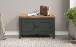 Sitzbank Stanton tannengrün Eiche Evoke Coast Nachbildung B/H/T: ca. 77x48x39 cm