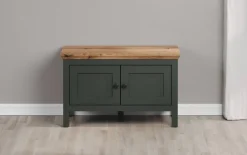 Sitzbank Stanton tannengrün Eiche Evoke Coast Nachbildung B/H/T: ca. 77x48x39 cm