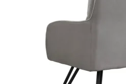 Sitzbank TINO schwarz grau Metall Microfaser B/H/T: ca. 160x94x67 cm