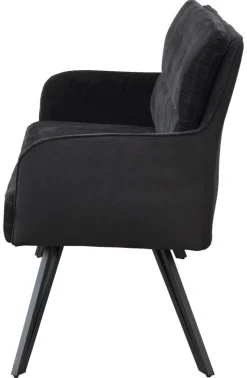 Sitzbank TINO schwarz Metall Microfaser B/H/T: ca. 160x94x67 cm
