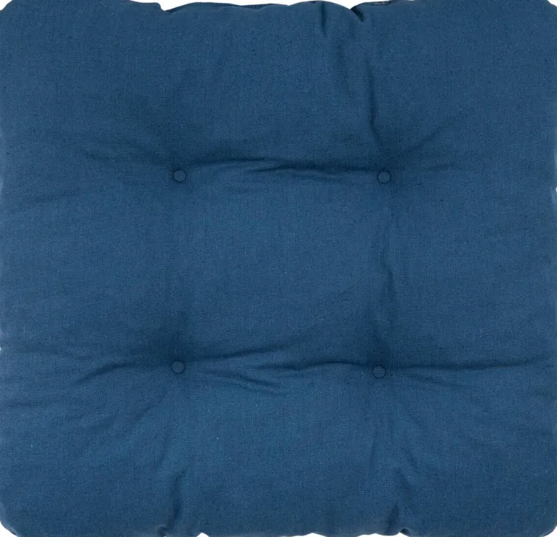 Sitzkissen Alina blau Polyester-Mischgewebe B/H/L: ca. 38x8x38 cm