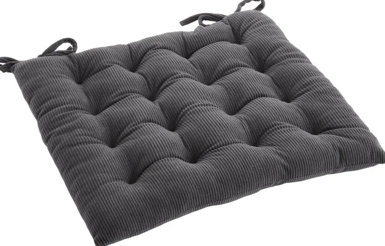 Sitzkissen anthrazit Polyester B/L/S: ca. 40x40x5 cm
