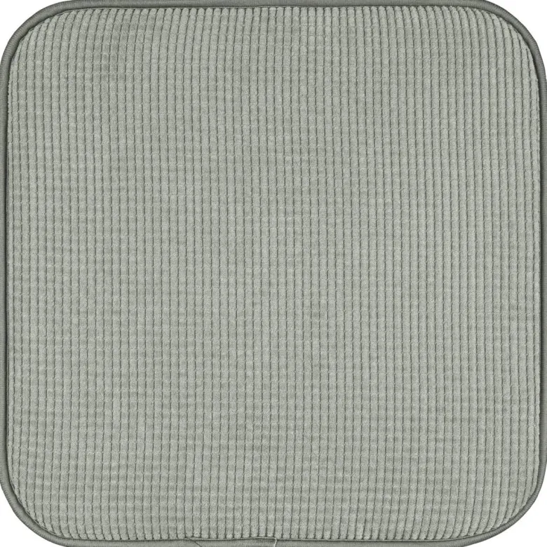 Sitzkissen silber Polyester B/H/L: ca. 38x2x38 cm