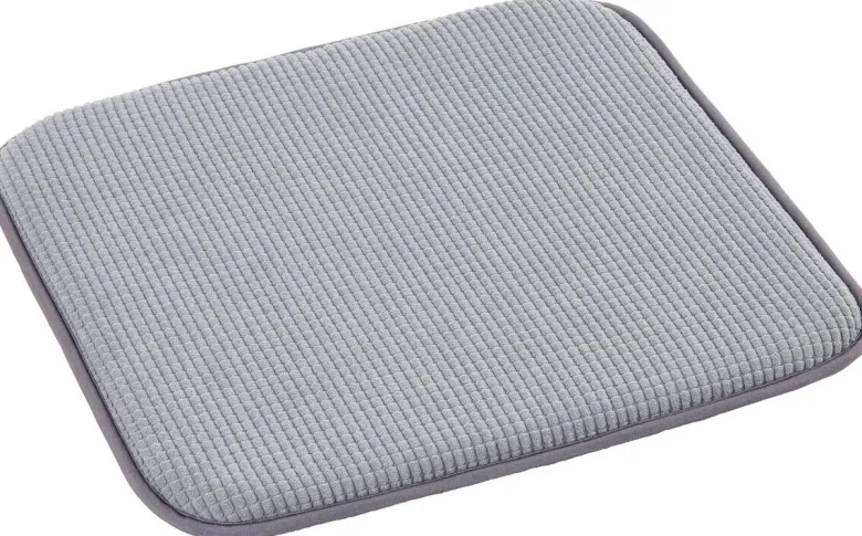 Sitzkissen silber Polyester B/H/L: ca. 38x2x38 cm