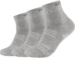 Skechers Damen & Herren-Socken Skechers Hellgraumix 3 Packstücke Größe 43-46