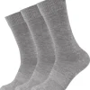 Skechers Damen & Herren-Socken Skechers grau 3 Packstücke Größe 39-42